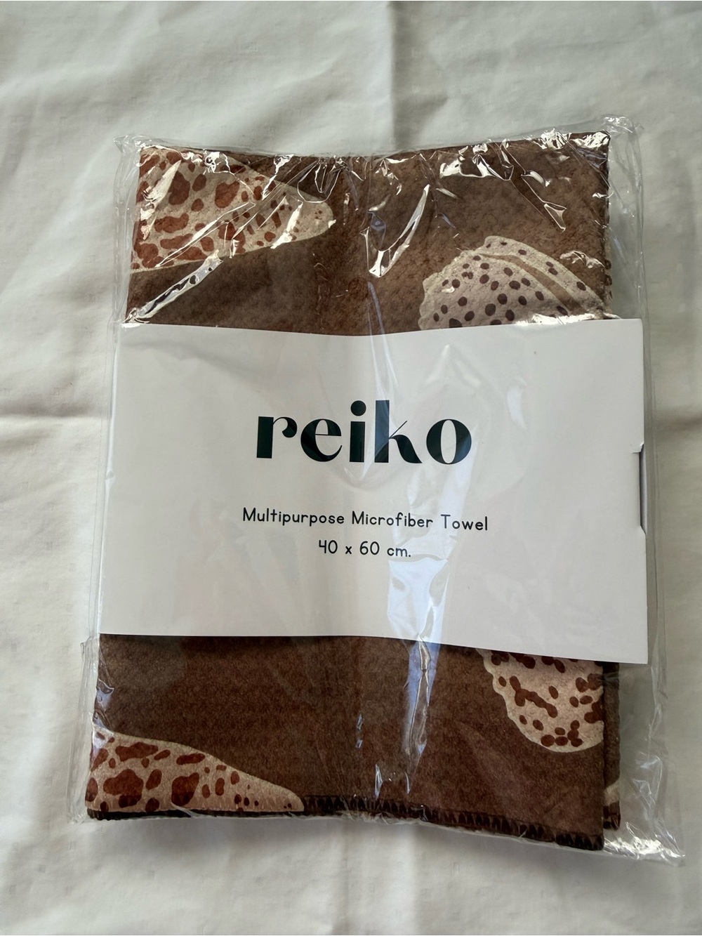 Reiko Multipurpose Towel - Shell Print Brown